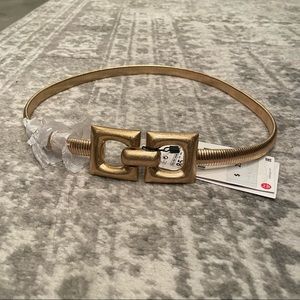 NWT Zara hammered gold belt